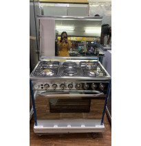 Estufa de gas con horno eléctrico N°5 fuegos 90 x 60 cm