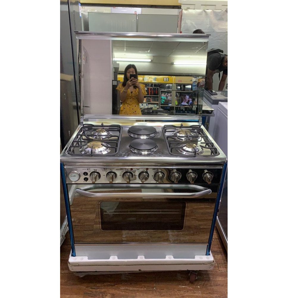 Estufa de gas con horno eléctrico N°5 fuegos 90 x 60 cm