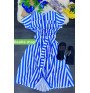 Vestido rarras con cinturón