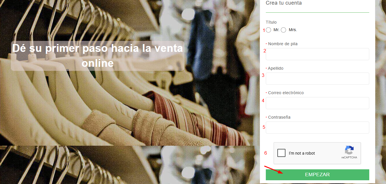 Crear cuenta